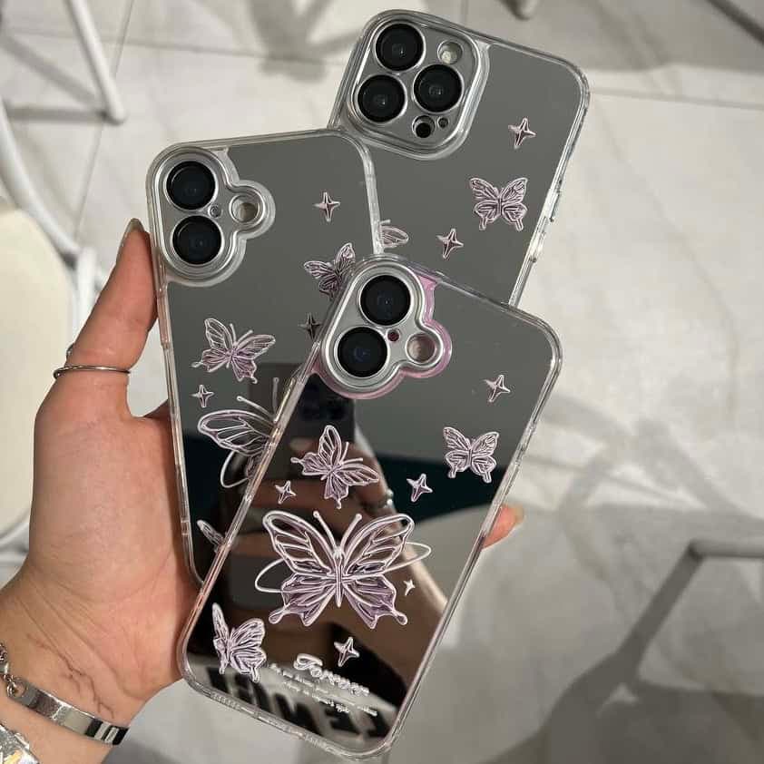 قاب آیفون پروانه اینه ای