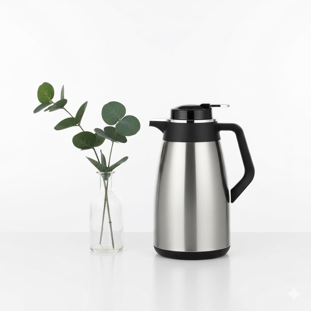 فلاسک 1.3 لیتری شیشه دار استیل یونیک کد 1755