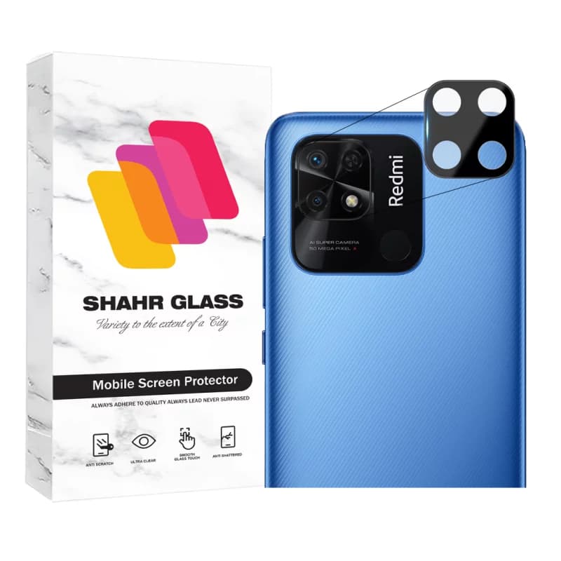محافظ لنز دوربین گوشی شیائومی Redmi 10C – Redmi 10 Power – Poco C40 فول شهر گلس مدل LENSFSH