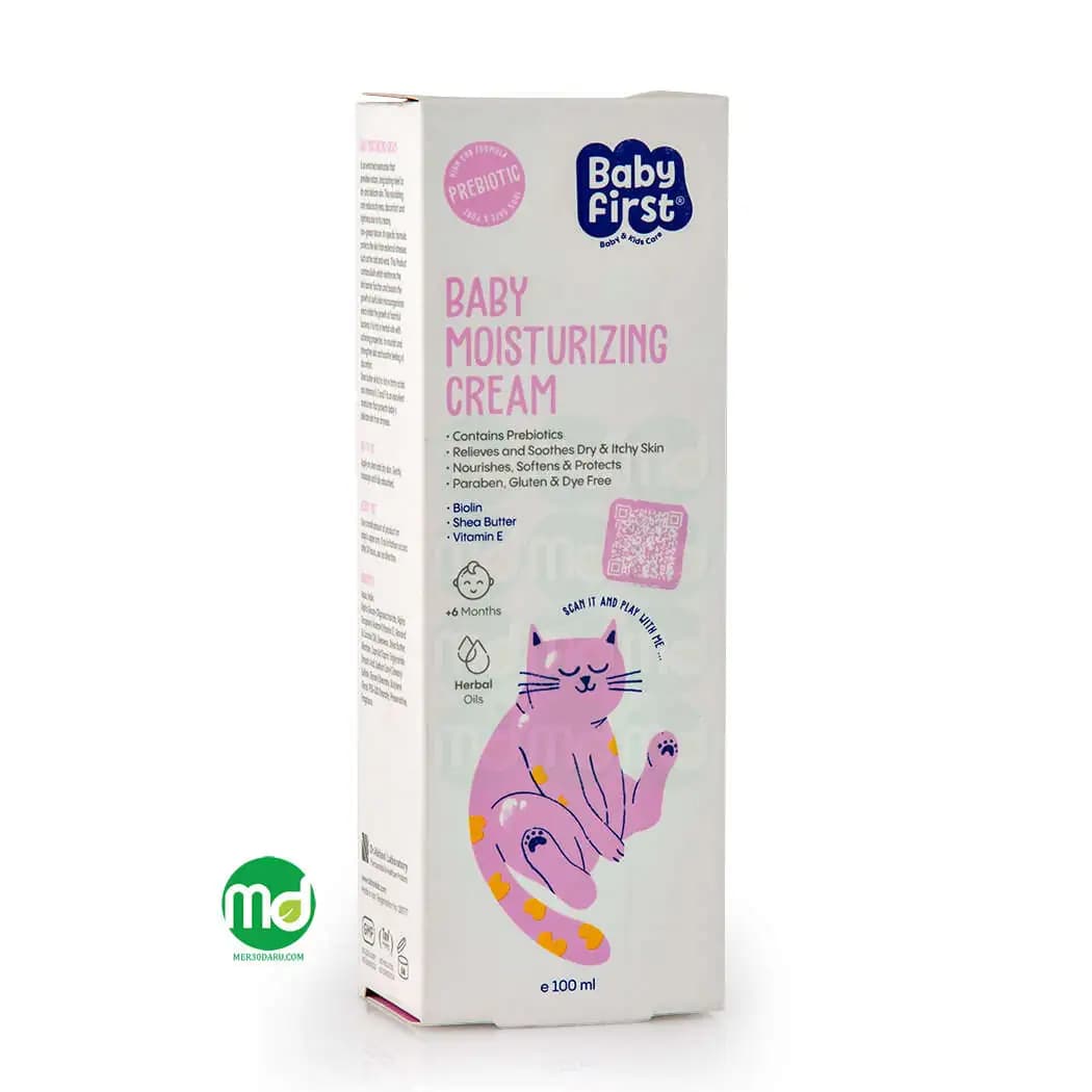 کرم مرطوب کننده کودک بیبی فرست حاوی ترکیبات پری بیوتیک