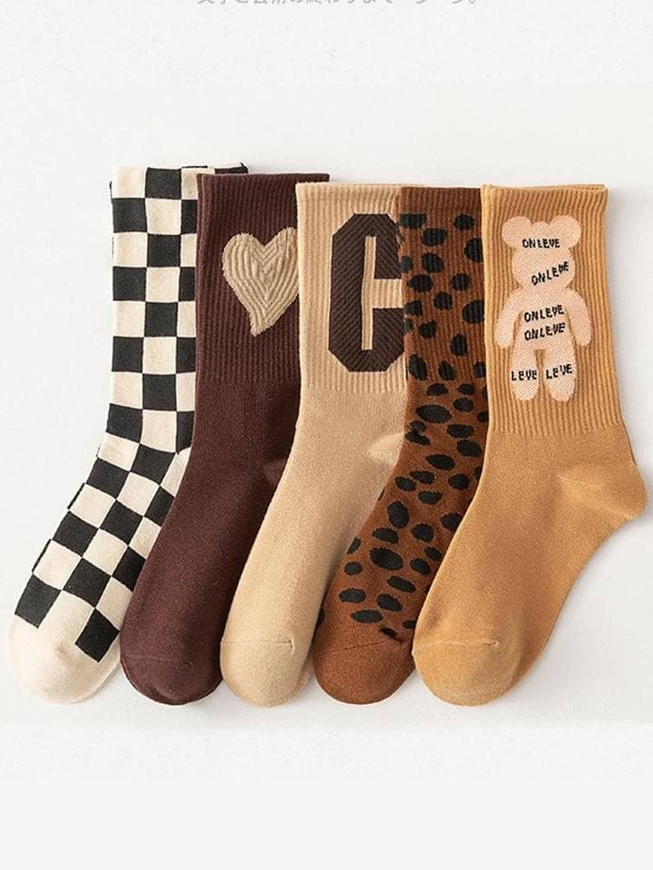 جوراب وارداتی ساقدار خرس شطرنجی