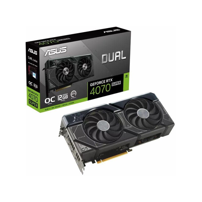 کارت گرافیک ایسوس Dual GeForce RTX4070 SUPER OC Edition 12GB GDDR6X حافظه 12 گیگابایت