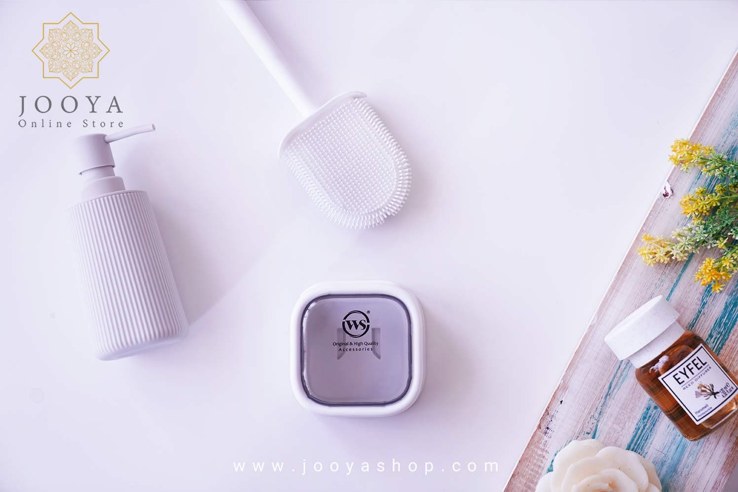 فرچه دستشویی مکعبی سیلیکونی WS سفید