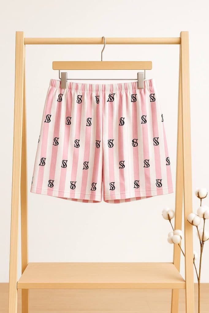 شلوارک مخمل صورتی