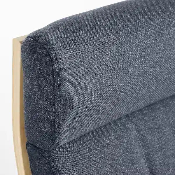 صندلی راحتی ایکیا POANG روکش چوب توس/آبی گونارد