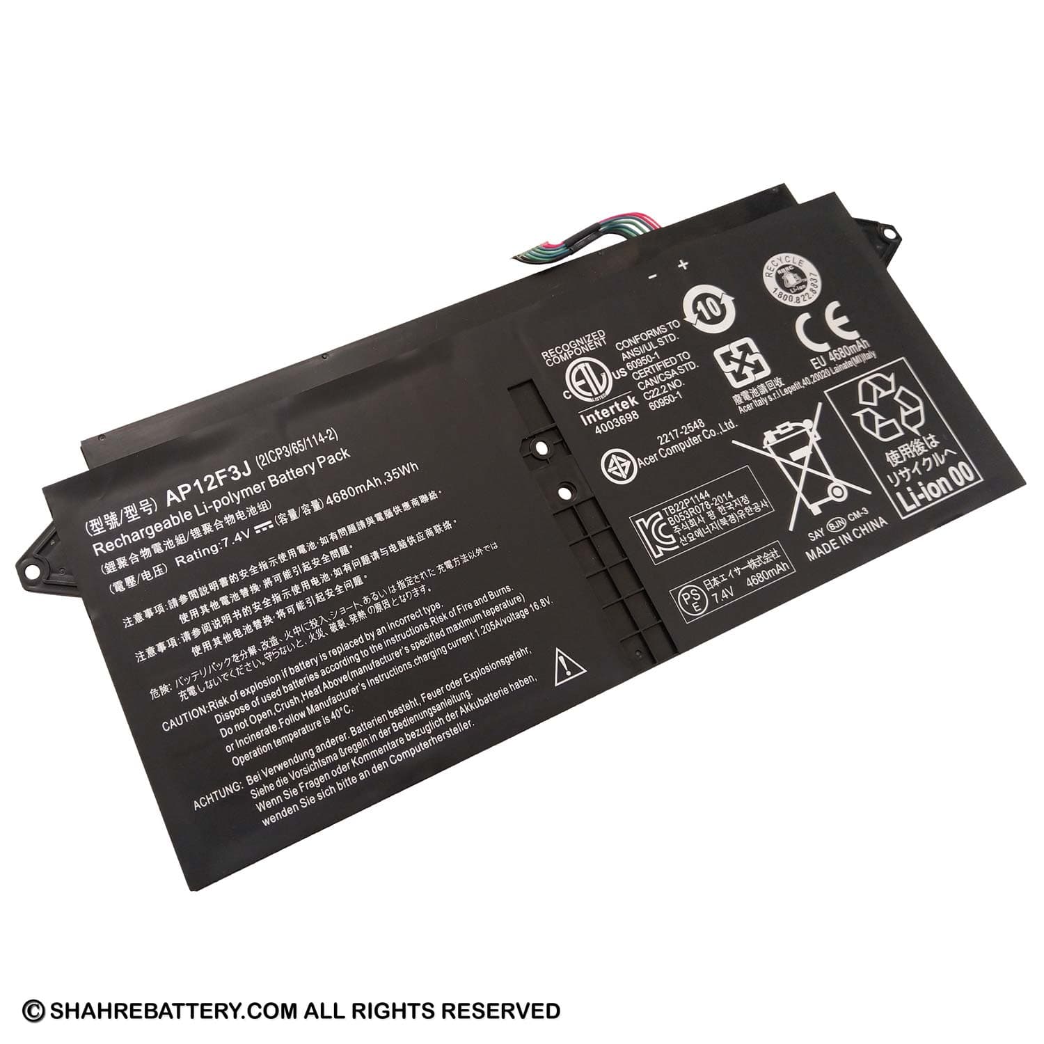 باتری اورجینال لپ تاپ ایسر Acer Aspire S7-391 AP12F3J