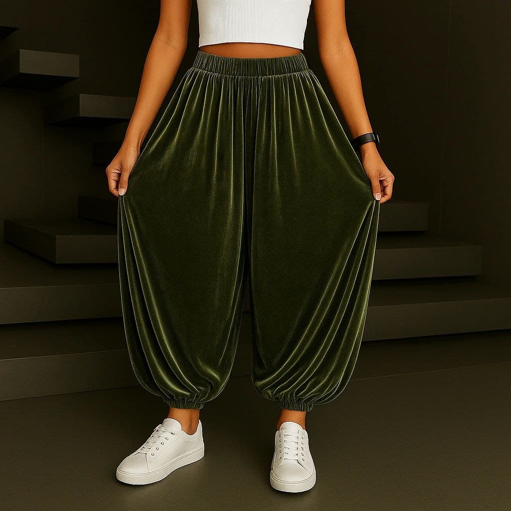 شلوار جاگر مخمل اینه ای (پک 6 عددی)