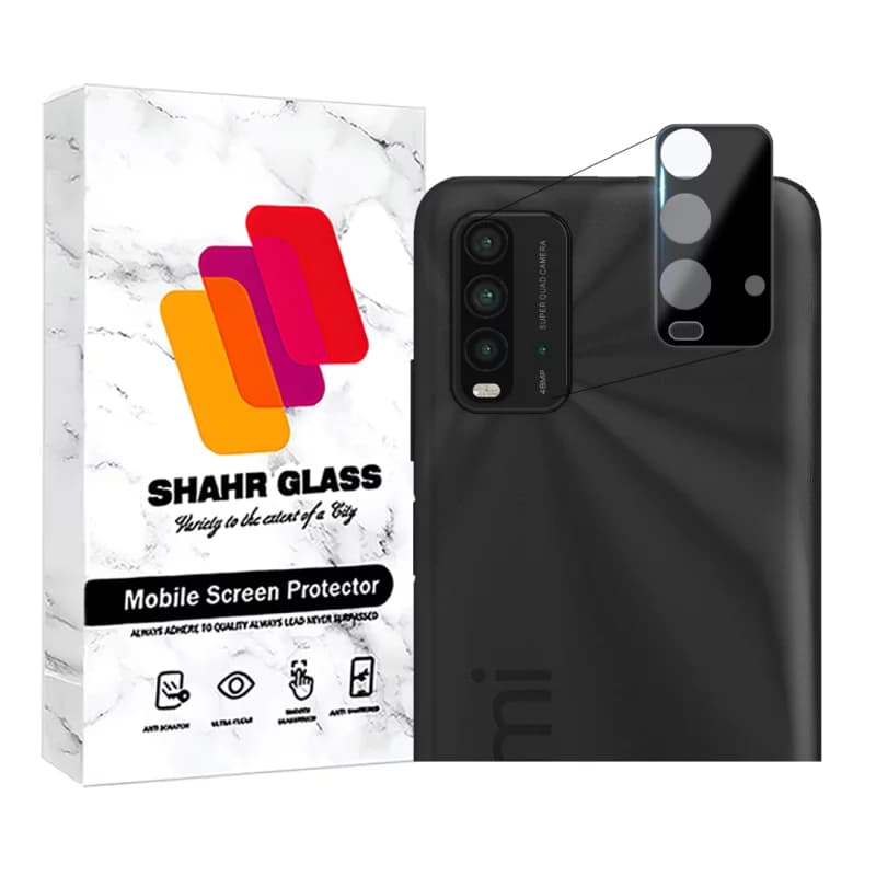 محافظ لنز دوربین گوشی شیائومی Redmi 9T – Redmi 9 Power فول شهر گلس مدل LENSFSH