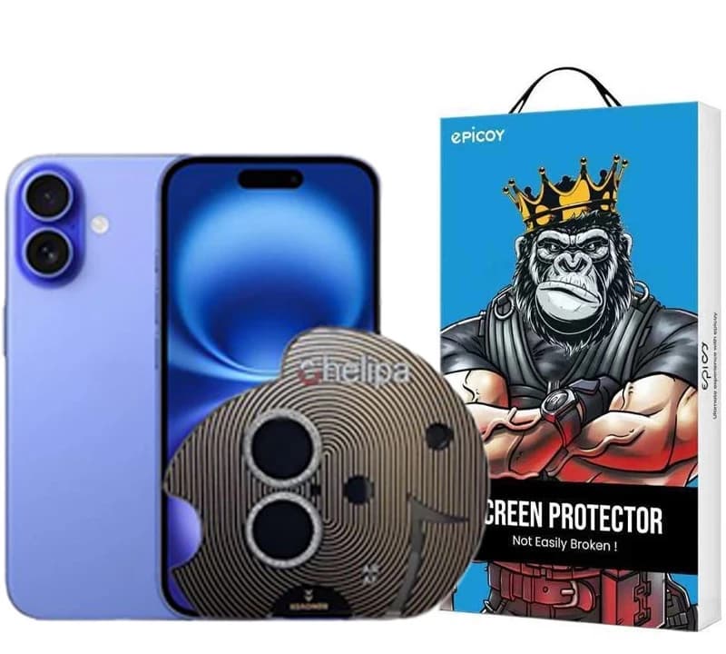 محافظ لنز دوربین اپیکوی مدل Chelipa Shine مناسب برای گوشی موبایل اپل iPhone 16 / 16 Plus