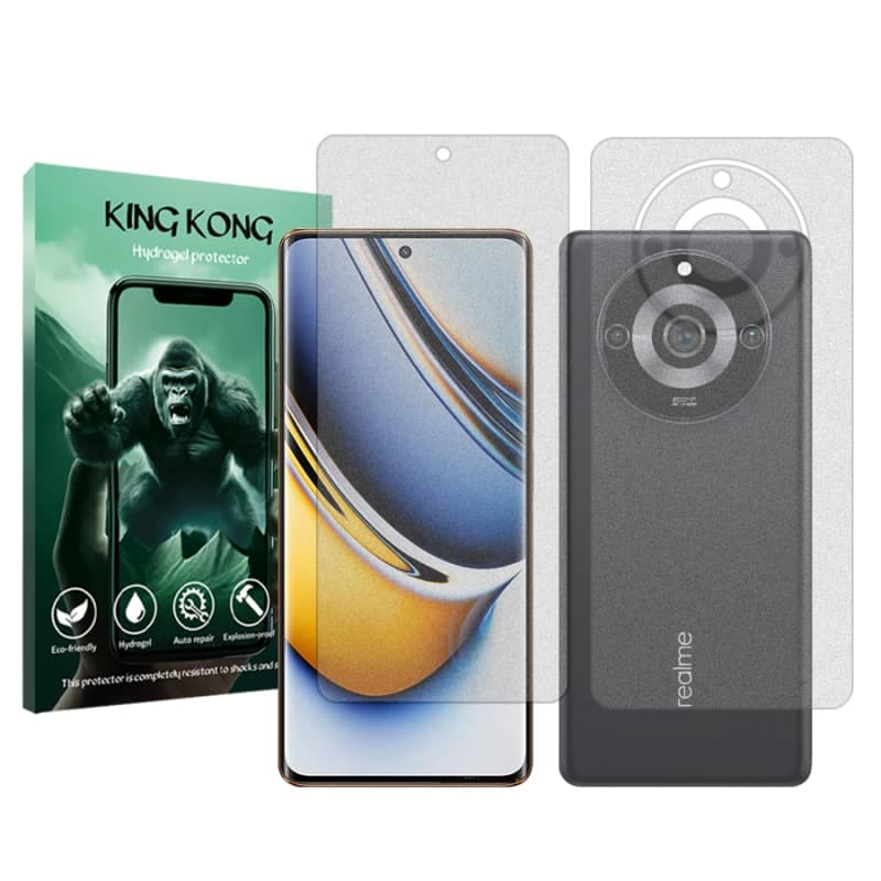 محافظ صفحه نمایش مات گوشی ریلمی 11 Pro Plus کینگ کونگ مد‌ل Tough به همراه محافظ پشت گوشی