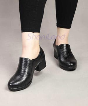 کفش پاشنه دار بغل کش مدل پوست ماری کد N23641