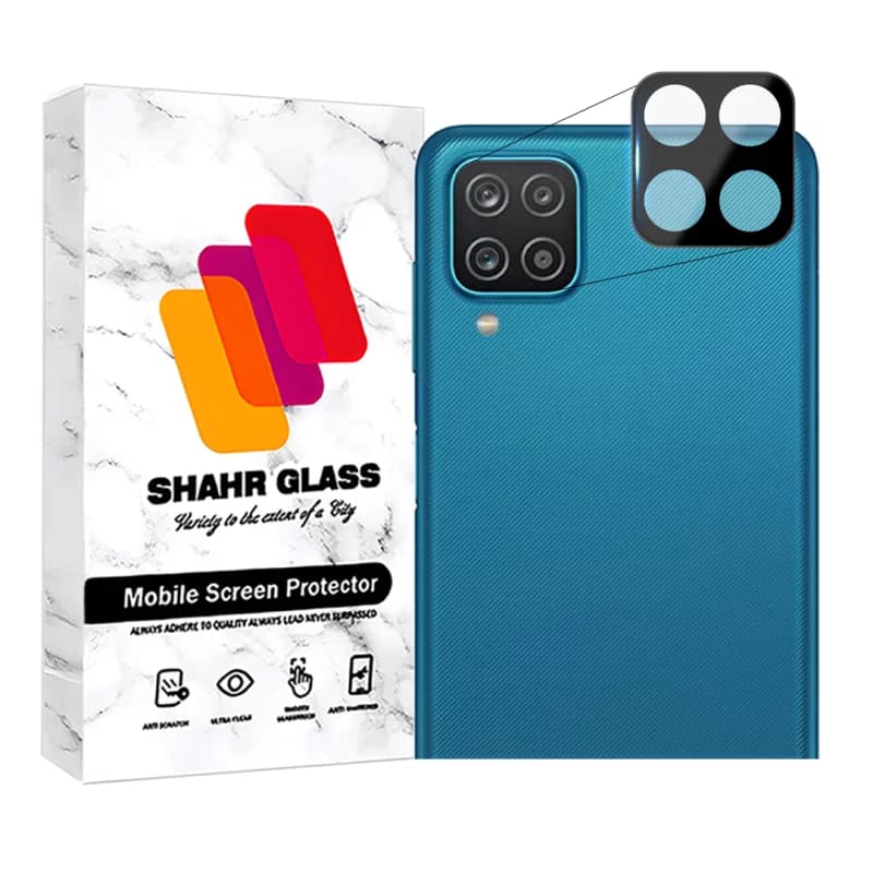 محافظ لنز دوربین گوشی سامسونگ Galaxy A12 – A12 Nacho – M12 – F12 فول شهر گلس مدل LENSFSH