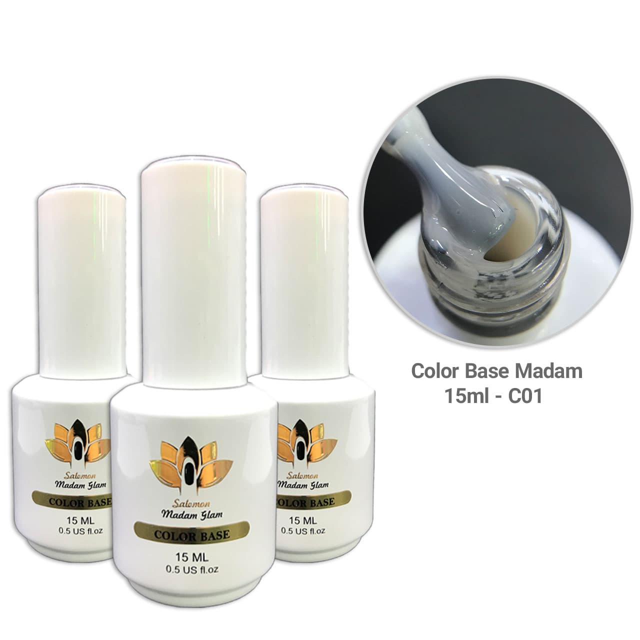 لاک ژل بیس فرنچ مادام madam روسی 15 میل کد C01