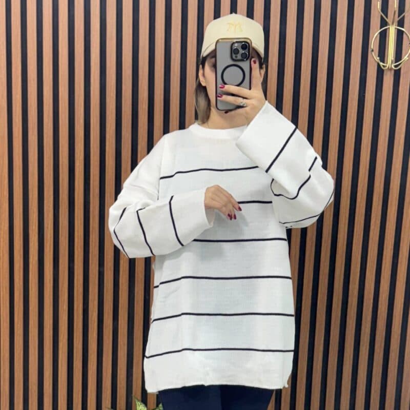 بلوز بافت لش خطی