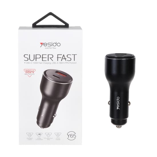 شارژر فندکی دو پورت یسیدو مدل Y65