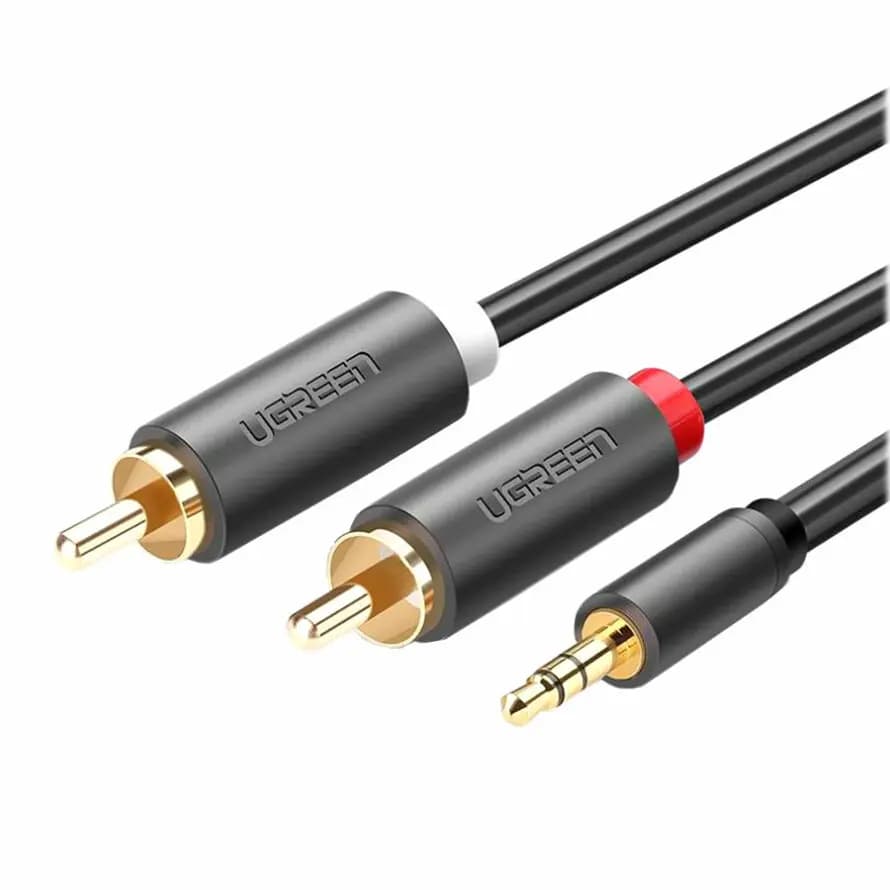 کابل تبدیل جک 3.5 میلی‌متری به RCA یوگرین مدل Av102 طول 1.5 متر