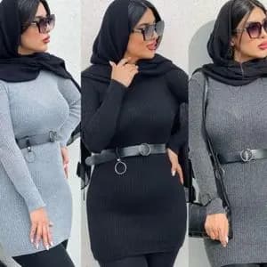 گپ بافت زنانه طرح یقه اسکی