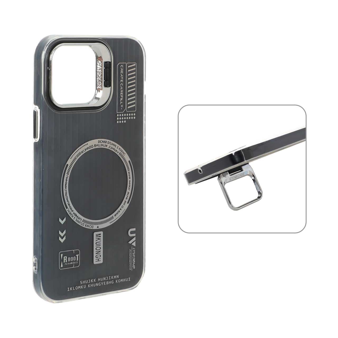 قاب Cyns Case ژله ای دو لایه RT لنز استندشو طرح مگ سیف Apple iPhone 13 Pro Max