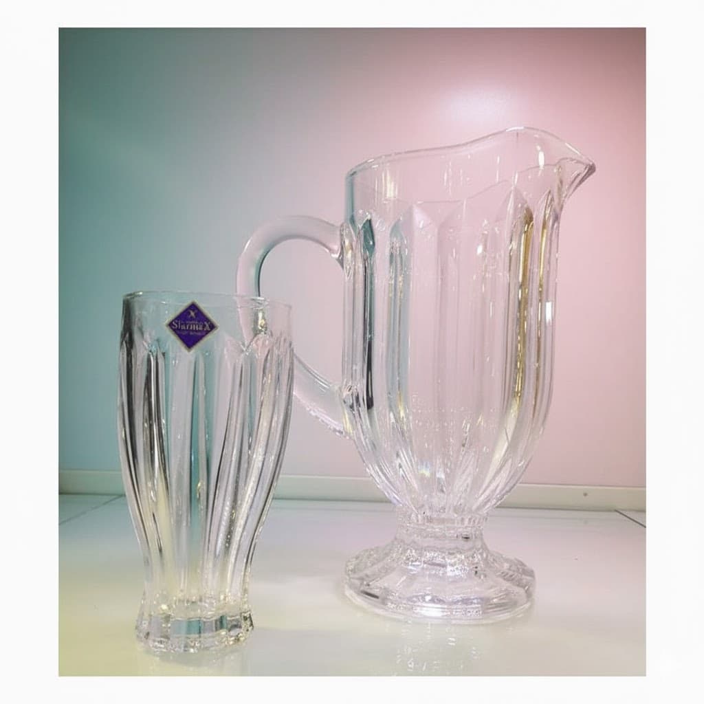 پارچ و لیوان کریستال جنوا