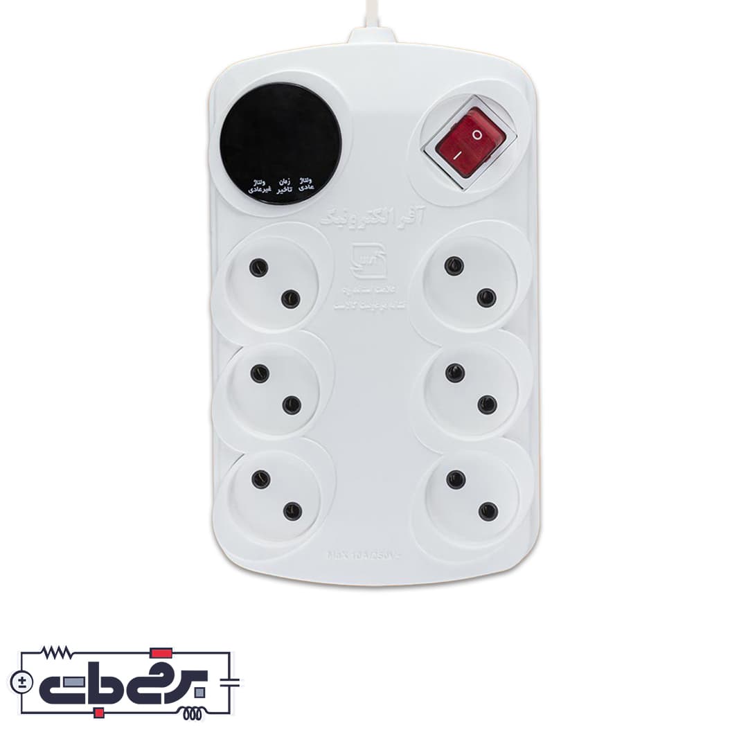 محافظ صوتی تصویری 6 خانه بدون ارت آنالوگ آفر الکترونیک – 3 متری