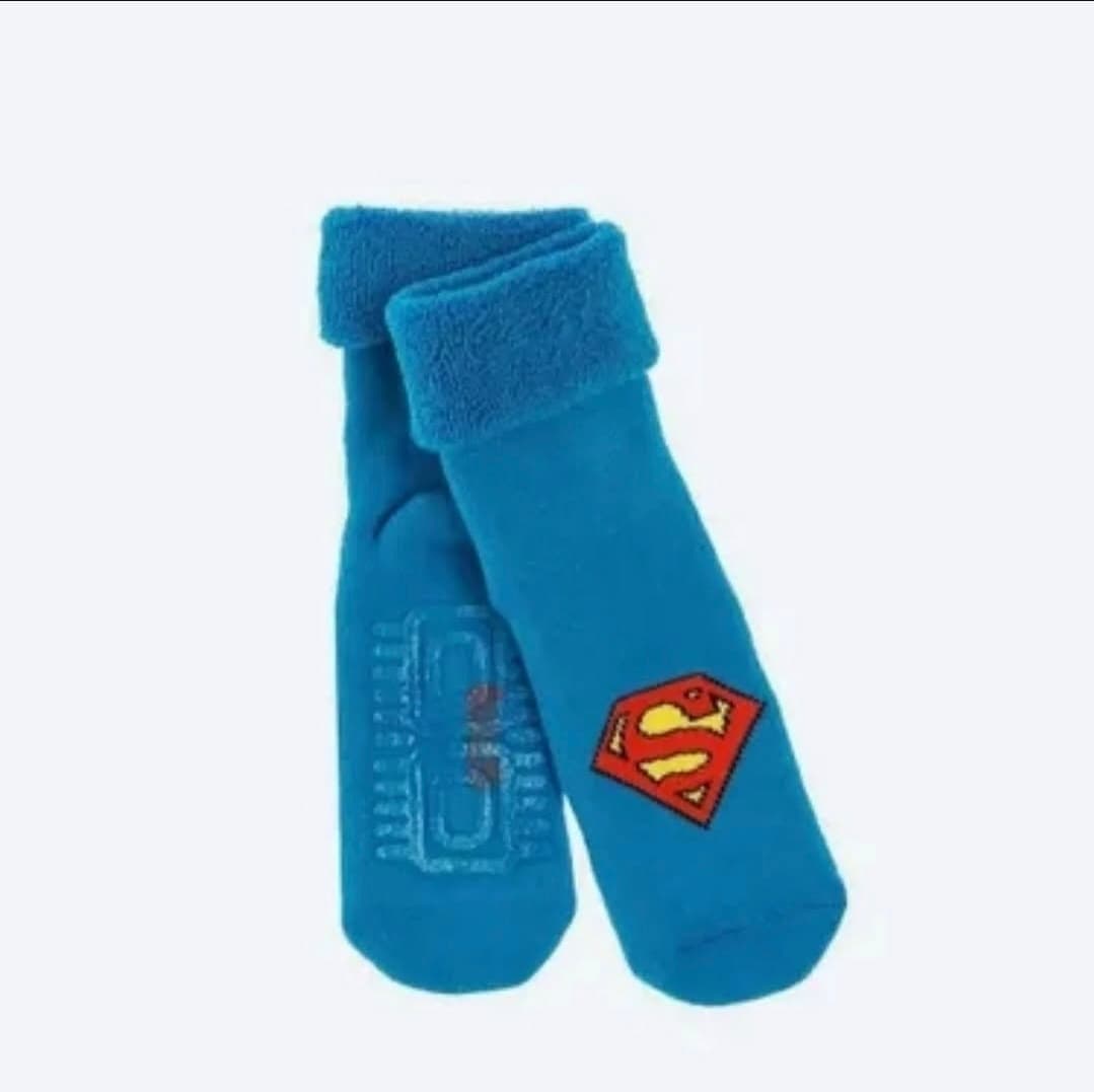 جوراب حوله ای و گرم ساق بلند نوزادی برند کولکلاب لهستان استپ دار طرح بتمن