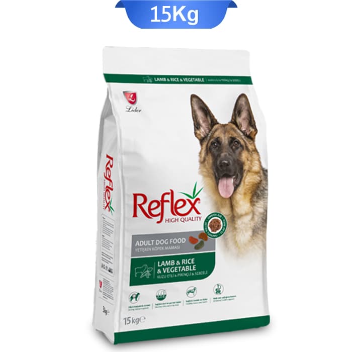 غذا خشک سگ بالغ رفلکس طعم بره و سبزیجات وزن 15 کیلوگرم Adult Lamb & Rice & Vegetable
