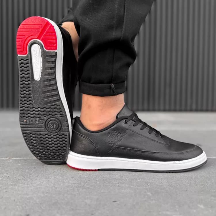 کتانی مردانه لاگوست مشکی کد 27808