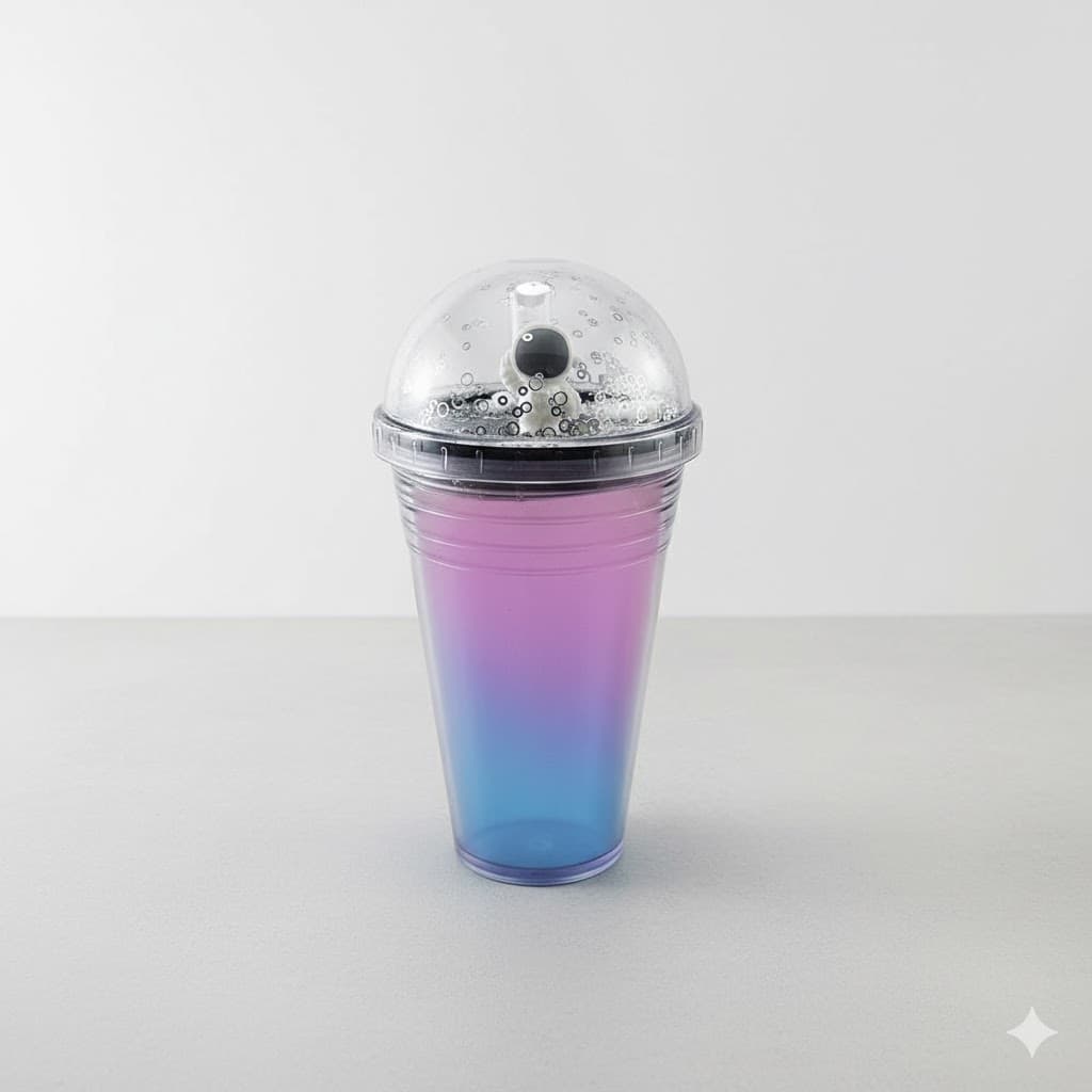 لیوان اسموتی نی دار آکرولیک کهکشانی