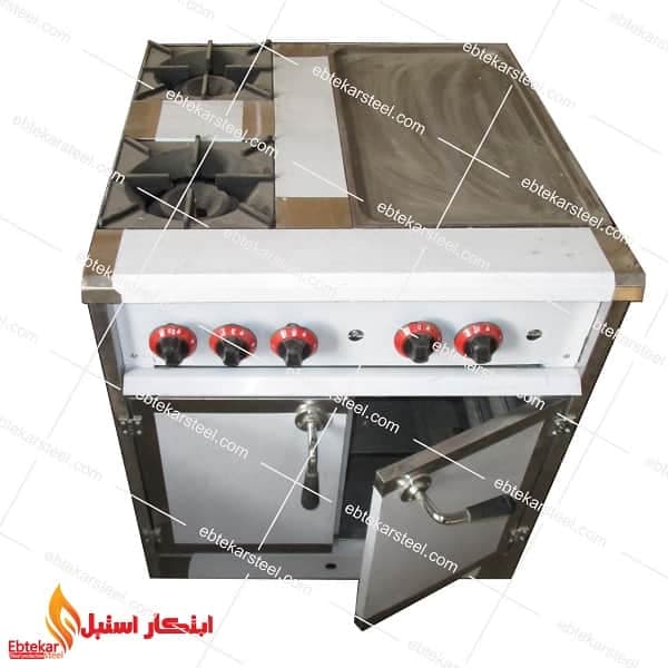 اجاق گاز مرکب با گریل چدنی