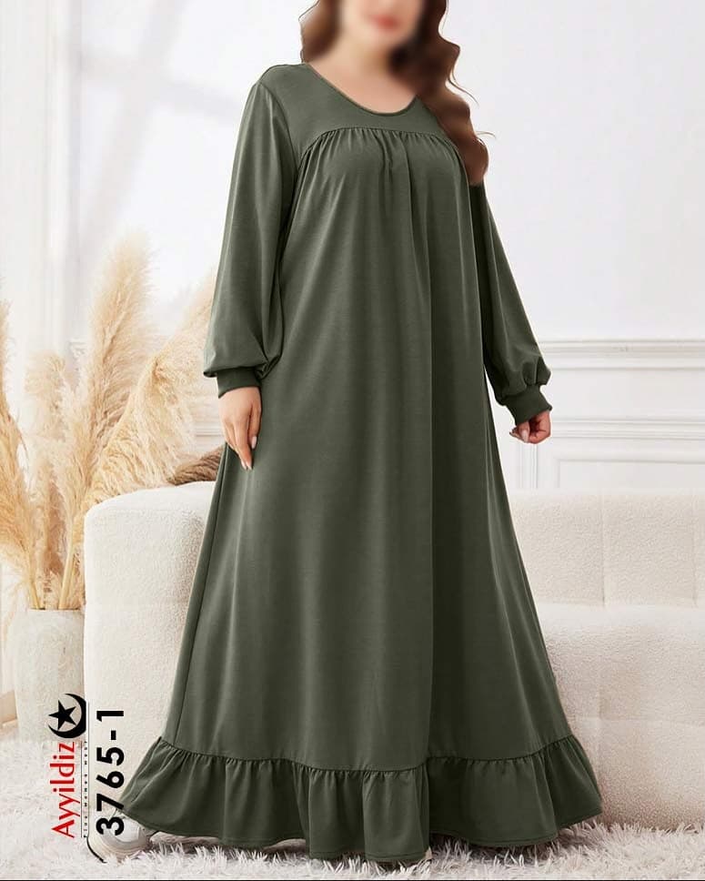 پیراهن /مانتو / کفتان بلند زنانه سایز بزرگ کد 3765