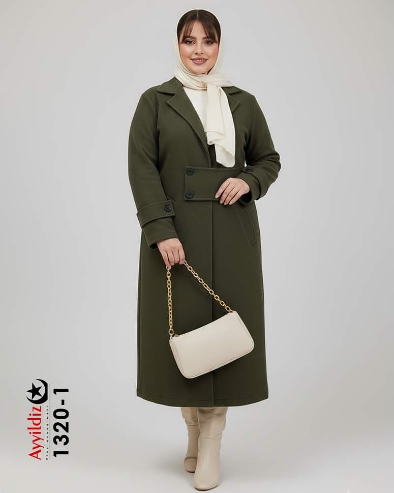 پالتو فوتر زنانه سایز بزرگ مدل کد 1320