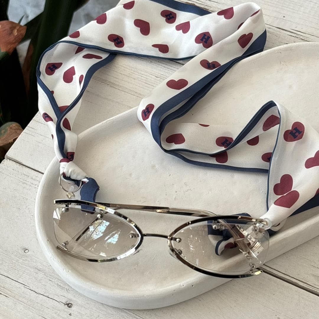بند عینک پارچه ایی قلبی کد E340