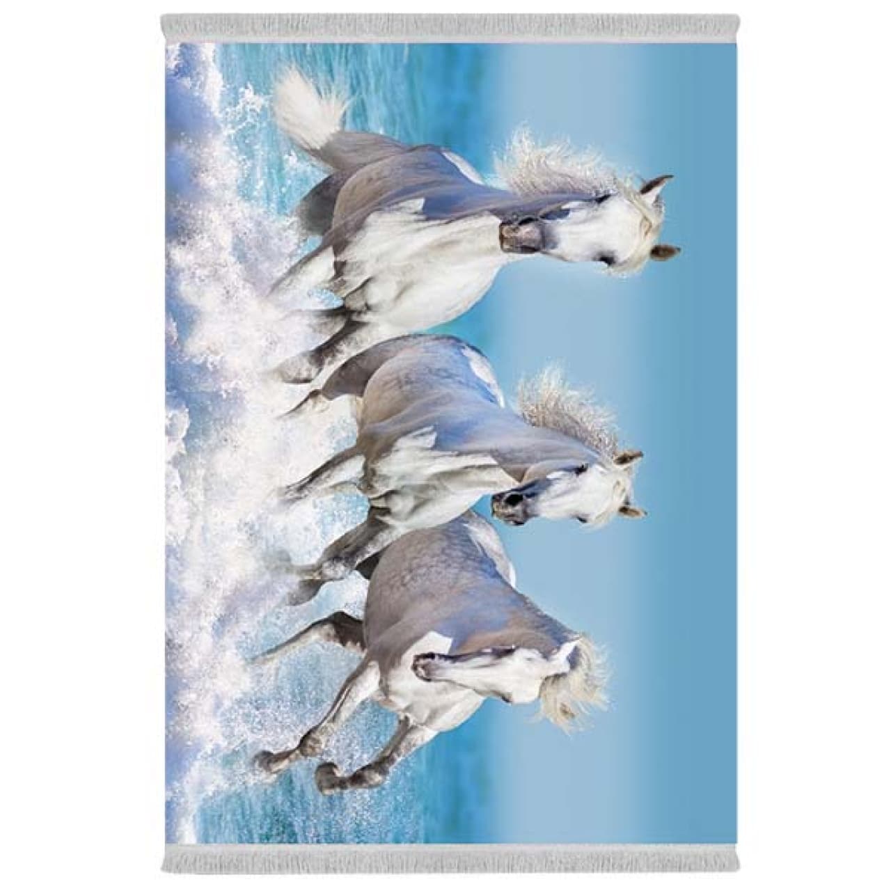 فرش پارچه‌ای دفه مدل فرشینه شانل مخمل طرح فانتزی کد 7224