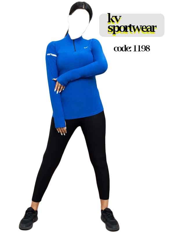 ست بلوز لگ نیم زیپ فینگردار ورزشی زنانه NIKE کد 0018