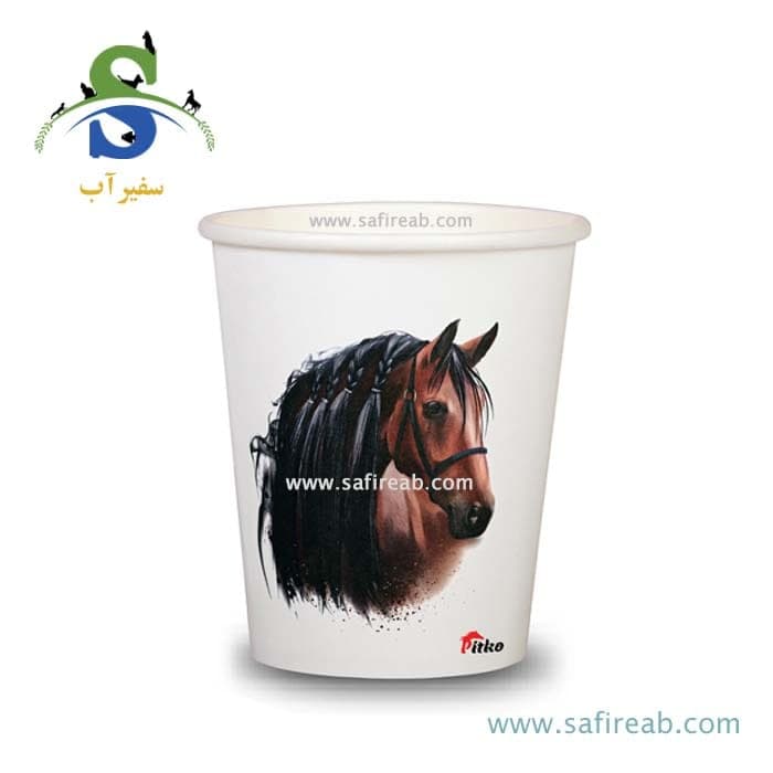 لیوان یکبار مصرف کاغذی طرح اسب زیبایی (بسته ۵۰ عددی) پیتکو