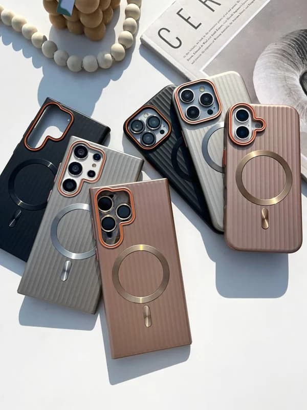 کاور گوشی سامسونگ کرکره ای مگ سیف Orange Line