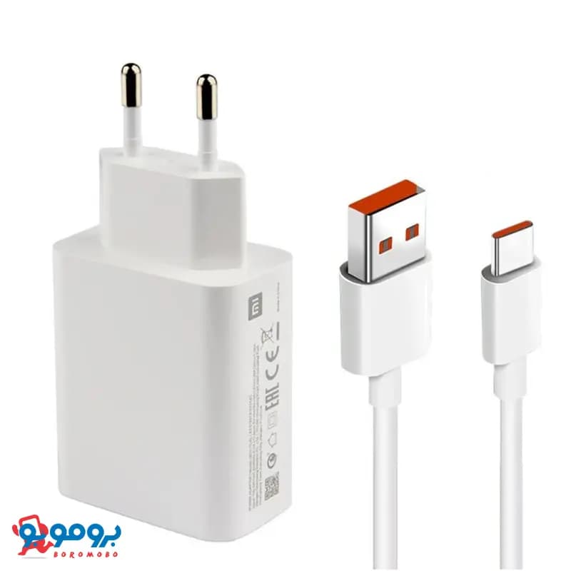 شارژر دیواری 67 وات شیائومی مدل MDY‑12‑ES | دو پین به همراه کابل تبدیل USB-C