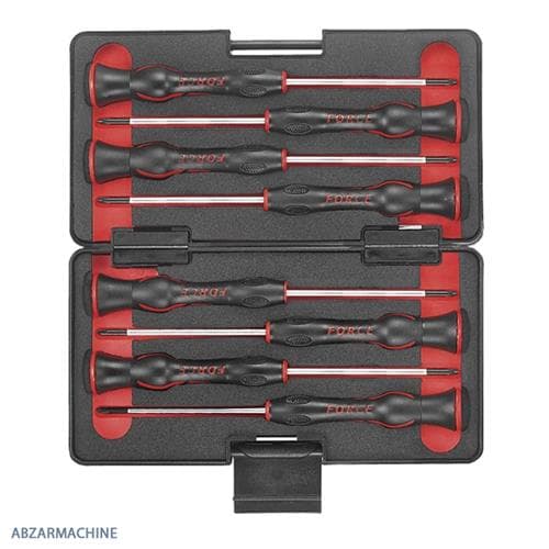 جعبه پیچ گوشتی ساعتی تخت و چهار سو 8 عددی FORCE