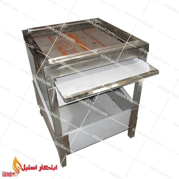 گریل ذغالی ایستاده فن دار