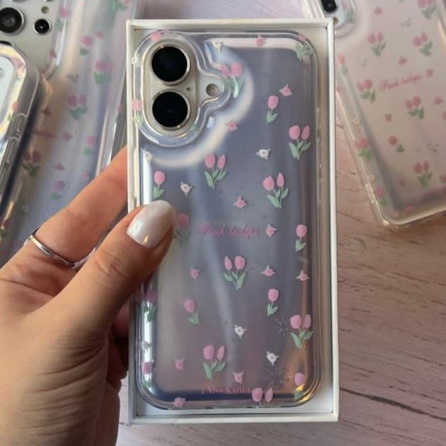 قاب بالشتی براش گل لاله