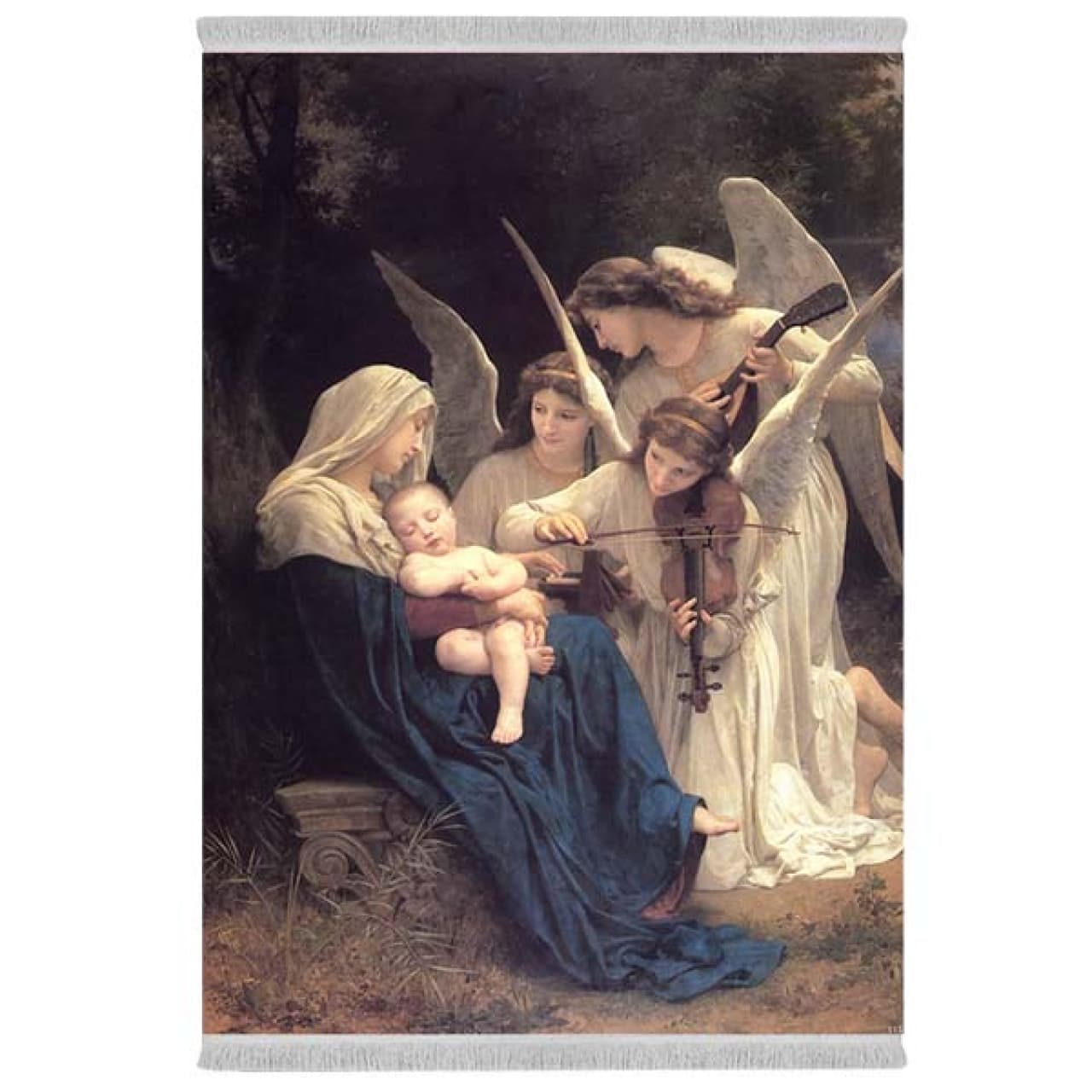 فرش پارچه‌ای دفه مدل فرشینه شانل مخمل طرح فانتزی کد 7005