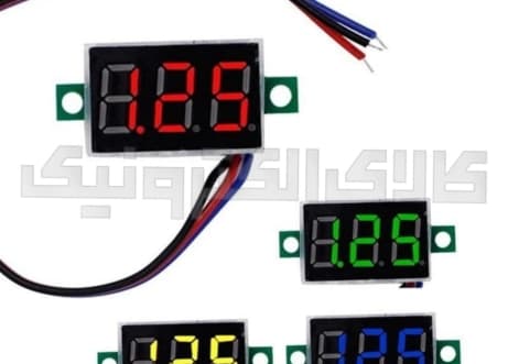 ولت متر بدون قاب قرمز رنگ 0.36 اینچی