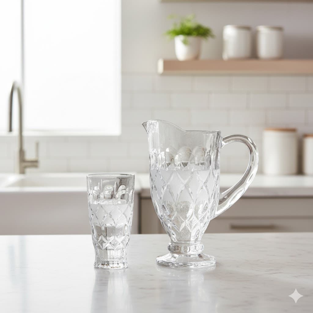 پارچ و لیوان کریستال آنجلیکا