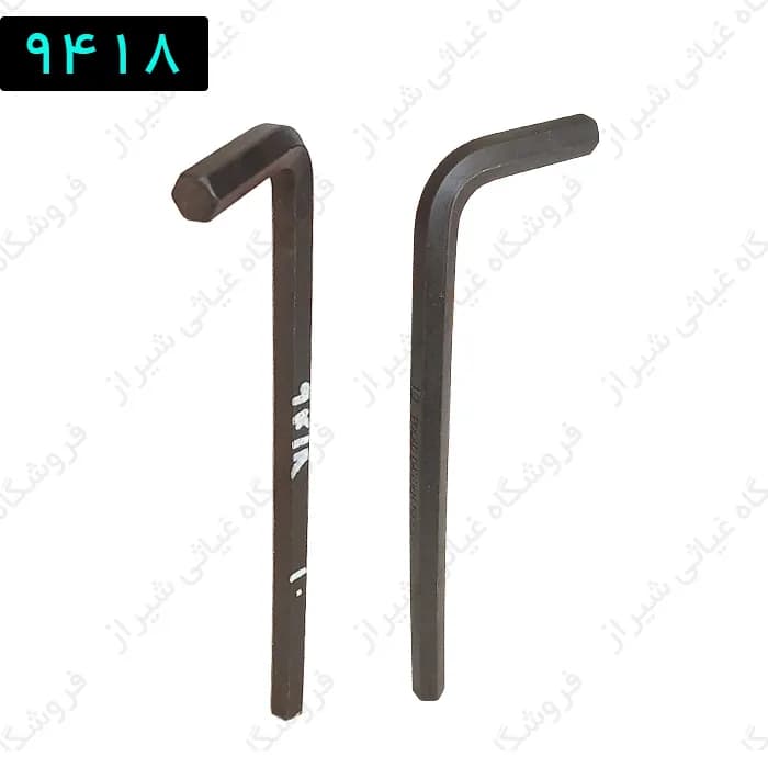 آچار آلن بلند 10 شش گوش فولاد دنده