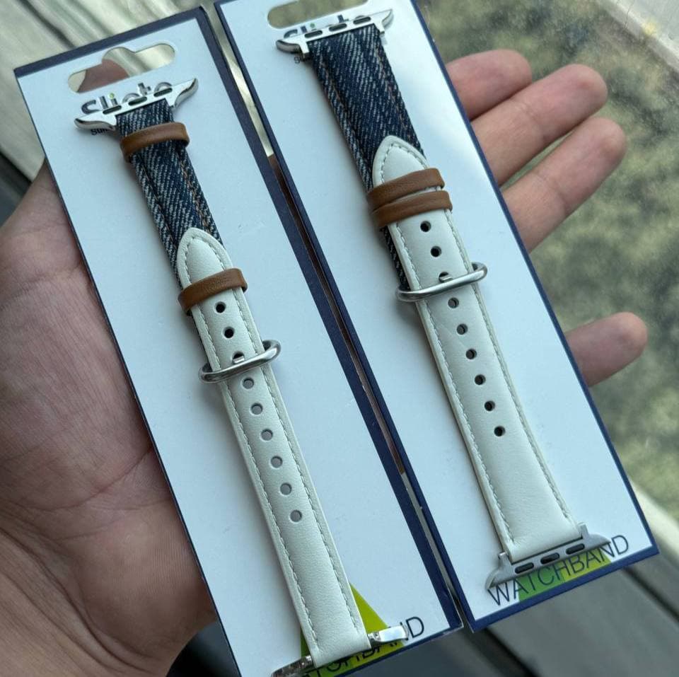 بند اپل واچ چرم و جین