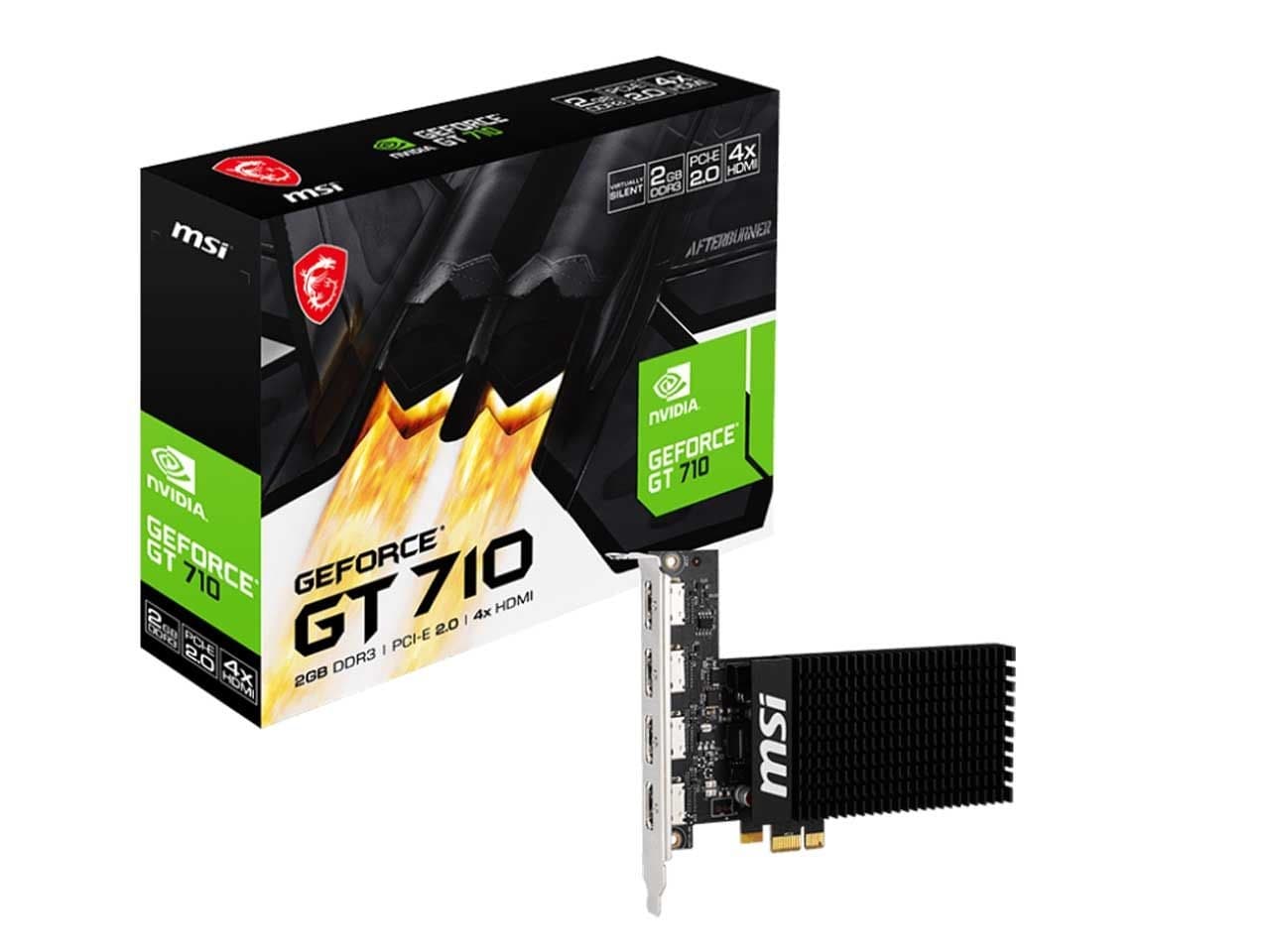 کارت گرافیک ام اس آی مدل MSI GeForce GT 710 2GD3H 4HDMI 2GB GDDR3