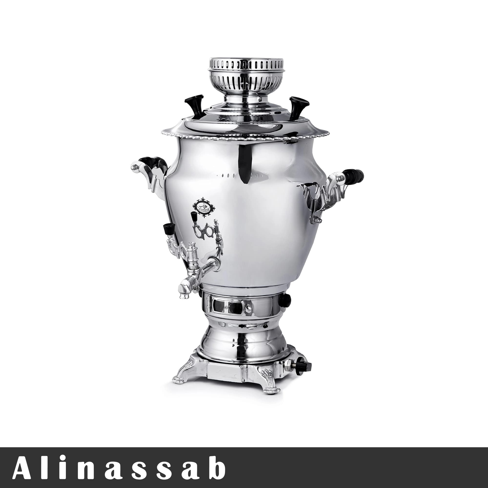 سماور گازی عالی نسب مدل گنجینه سیمین 6 لیتری