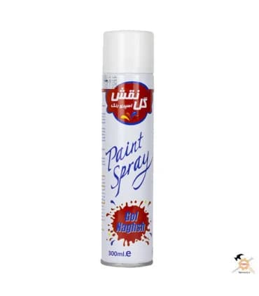 اسپری رنگ روغنی سفید براق گل نقش