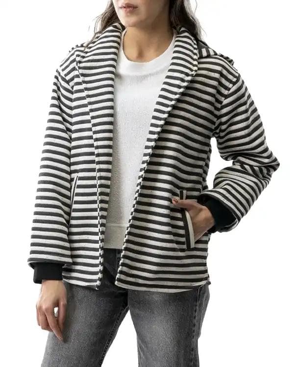 پالتو کوتاه زنانه کلاه دار دودی آر ان اس RNS کد 11122561