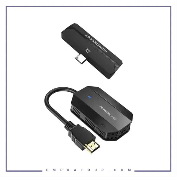 دانگل انتقال تصویر بی سیم پاورولوژی Powerology Wireless HDMI Type-C Adapter Audio & Video PHDMACBK